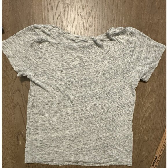 Hugo Guinness For J.Crew Dog Linen Shirt Size Small Gray Black Shirt Top - Picture 7 of 8